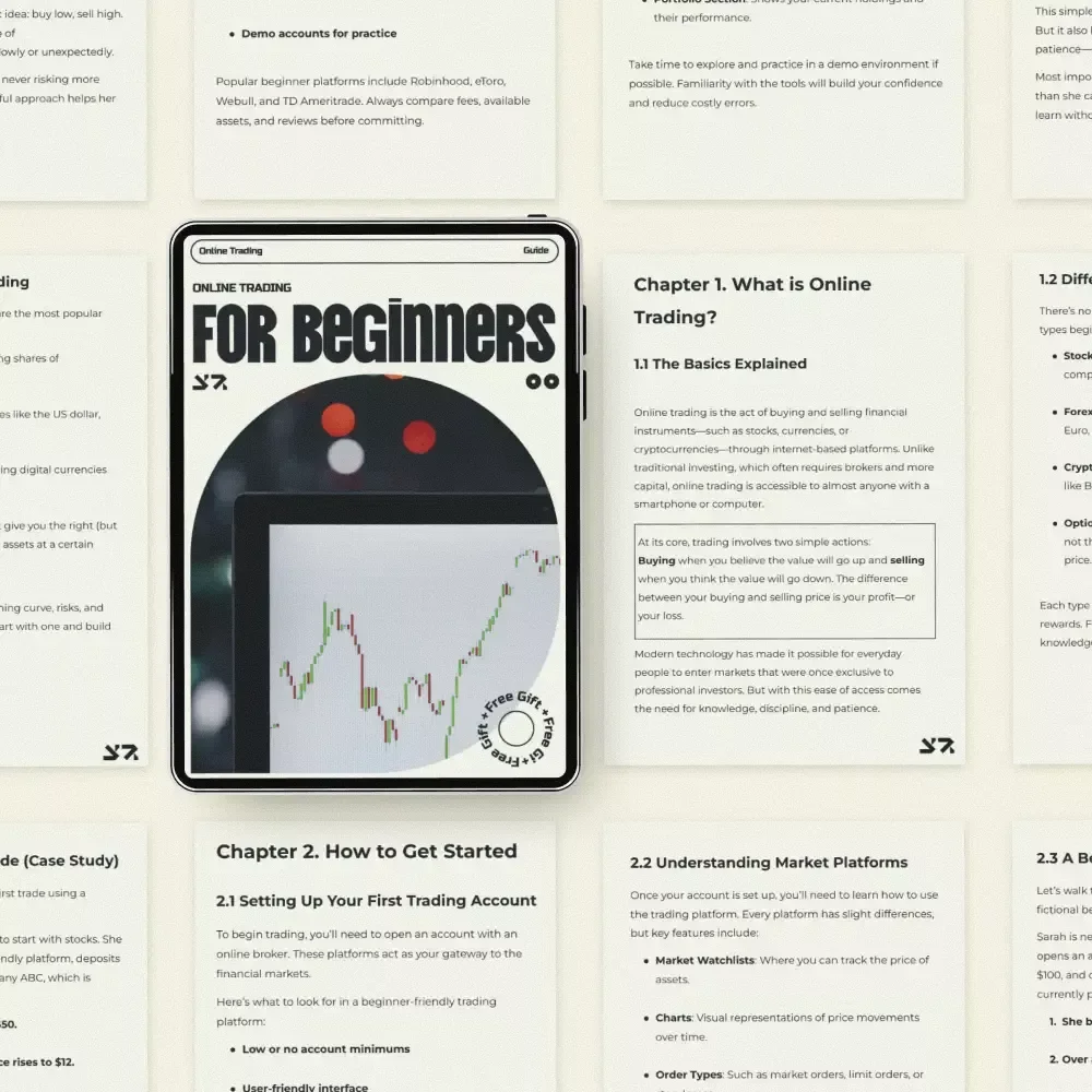 Online Trading for Beginners – Complete Step-by-Step Guide to Online Trading for Beginners | Digital Download eBook & Starter Checklist