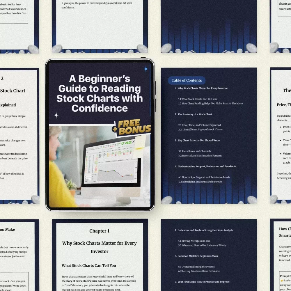 A Beginner’s Guide to Reading Stock Charts with Confidence – eBook to Learn How to Read Stock Charts for Smart Investing & Technical Analysis Beginners