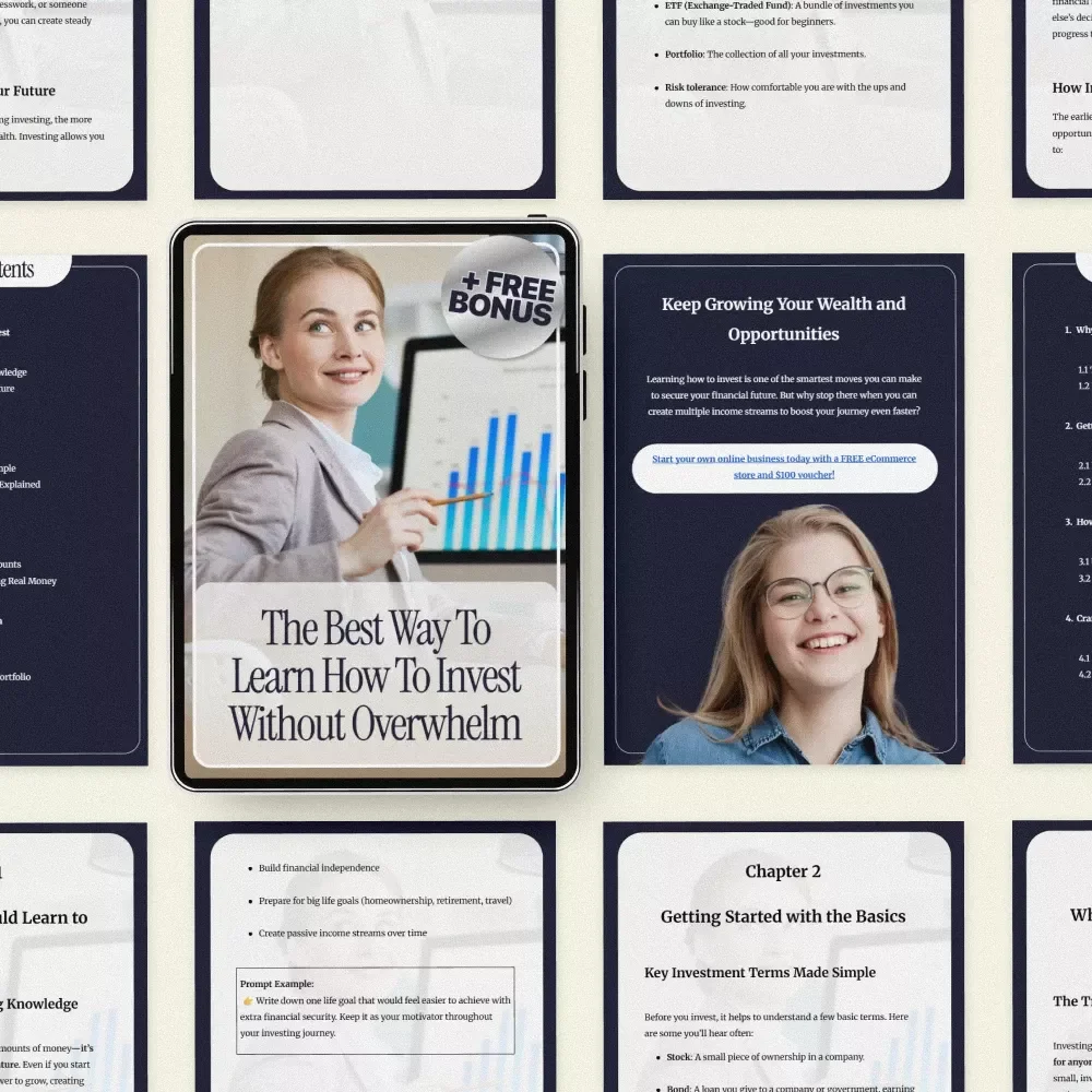 The Best Way to Learn How to Invest Without Overwhelm: Easy Beginner’s eBook to Master Investing, Understand Key Terms, and Build Confidence