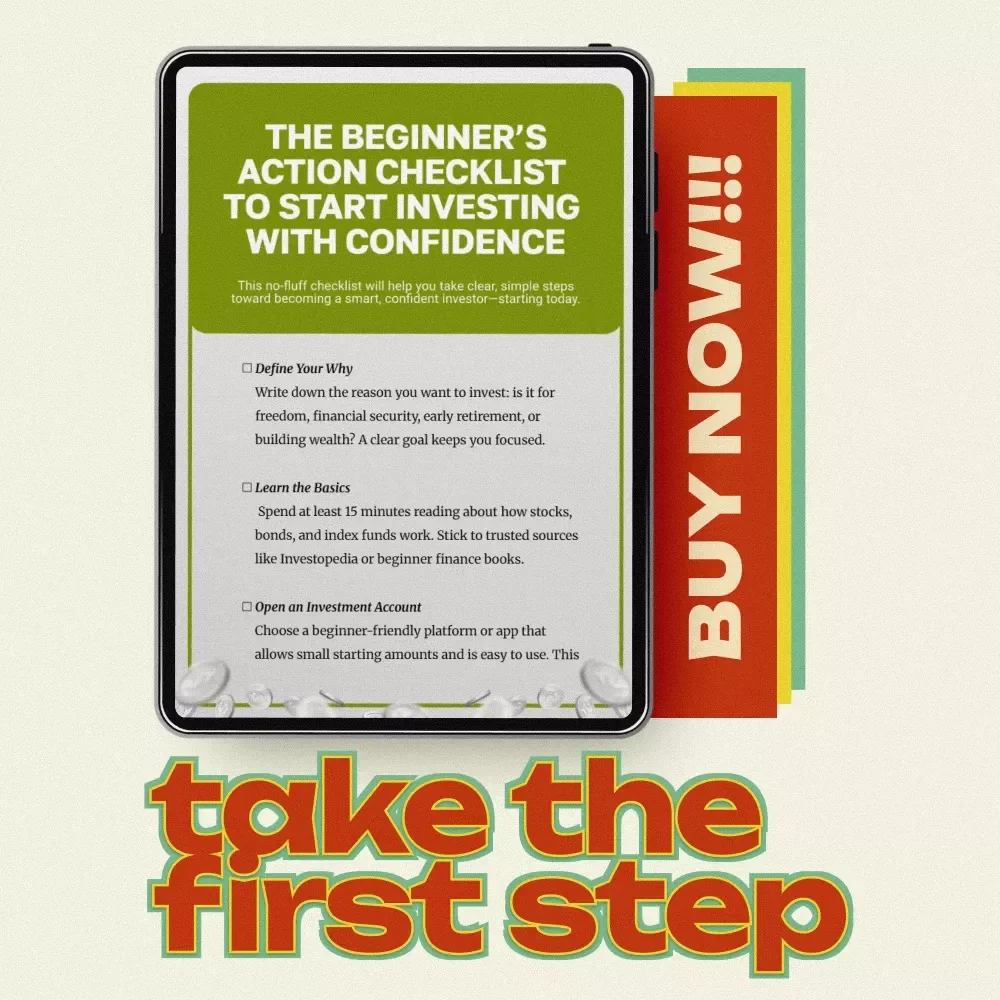 The Beginner’s Action Checklist to Start Investing with Confidence – Printable Investing Planner & Best Way to Learn How to Invest Step-by-Step Guide