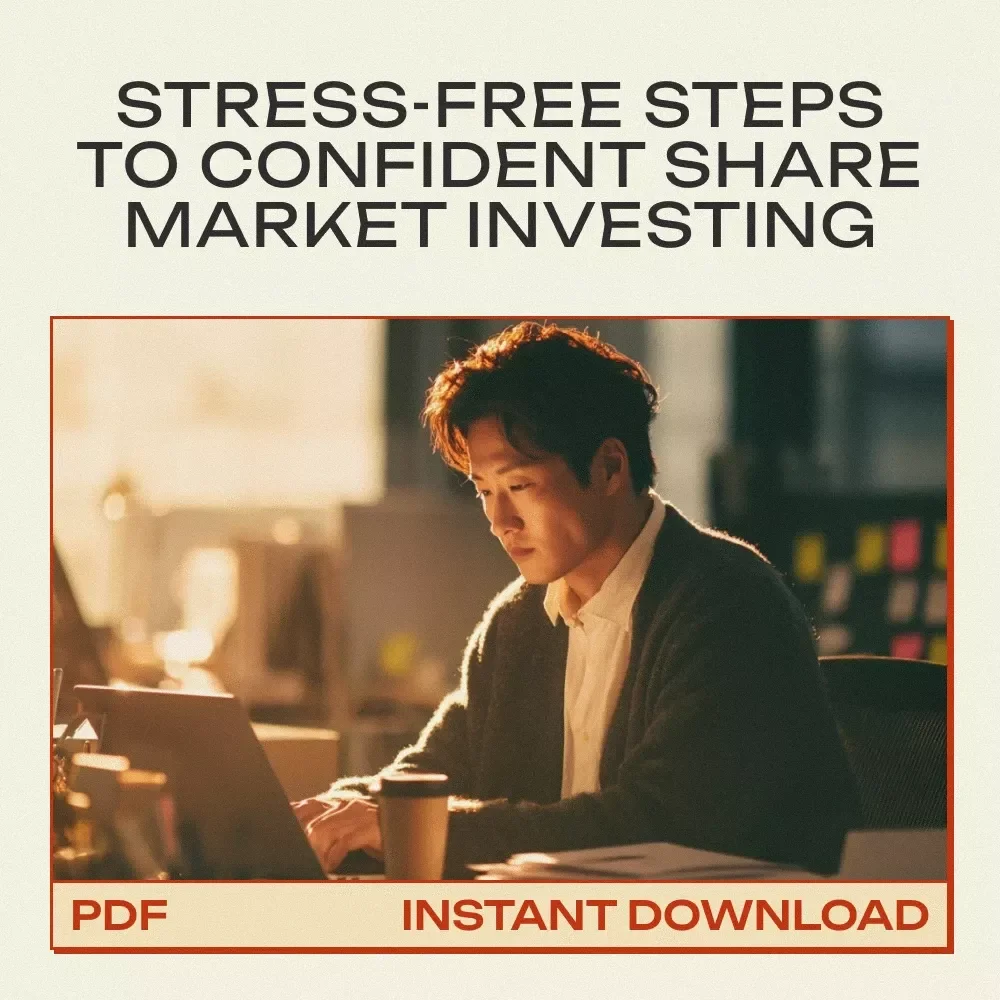 Your No-Stress Share Market Success Checklist – A Beginner-Friendly Guide on how to invest in share market and earn money, Step-by-Step Investing Planner Digital Download