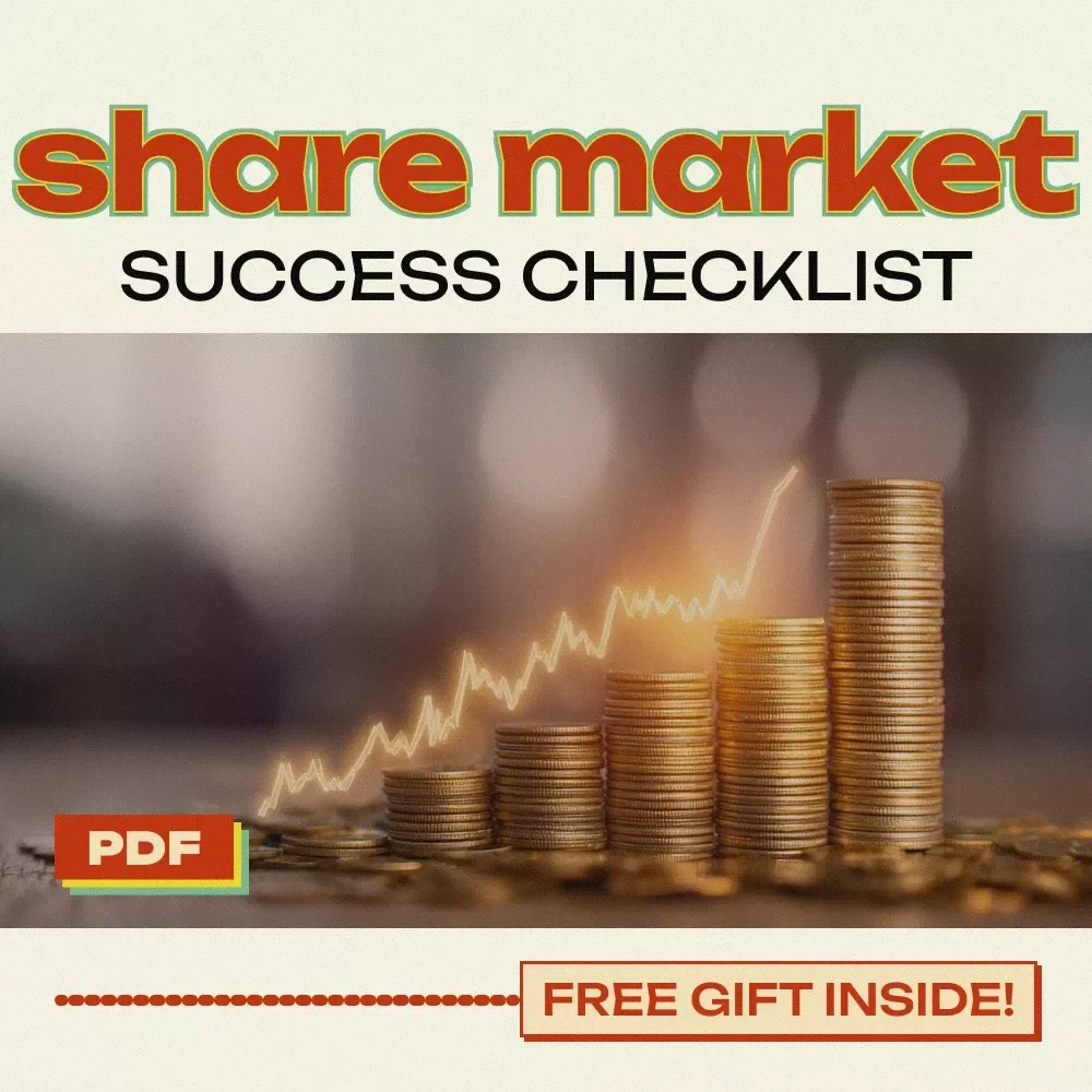 Your No-Stress Share Market Success Checklist – A Beginner-Friendly Guide on how to invest in share market and earn money, Step-by-Step Investing Planner Digital Download