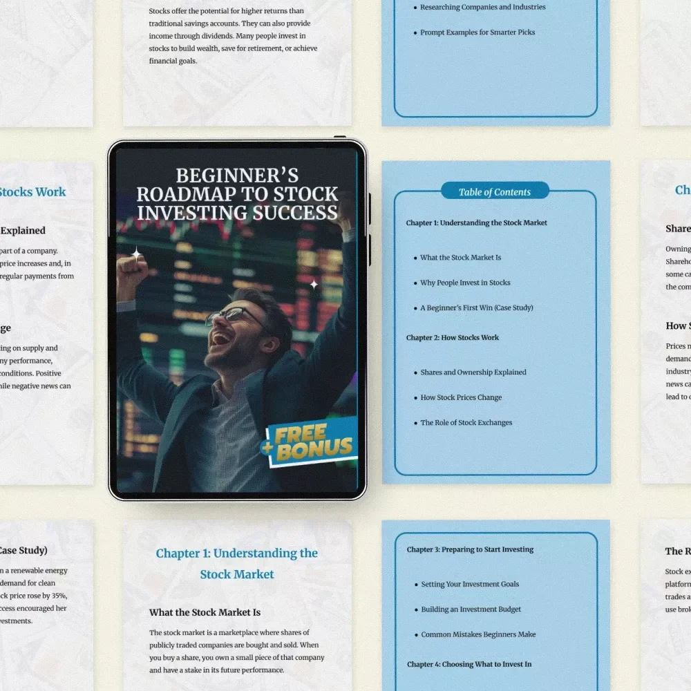 Beginner’s Roadmap to Stock Investing Success - A Comprehensive eBook and Guide for New Investors