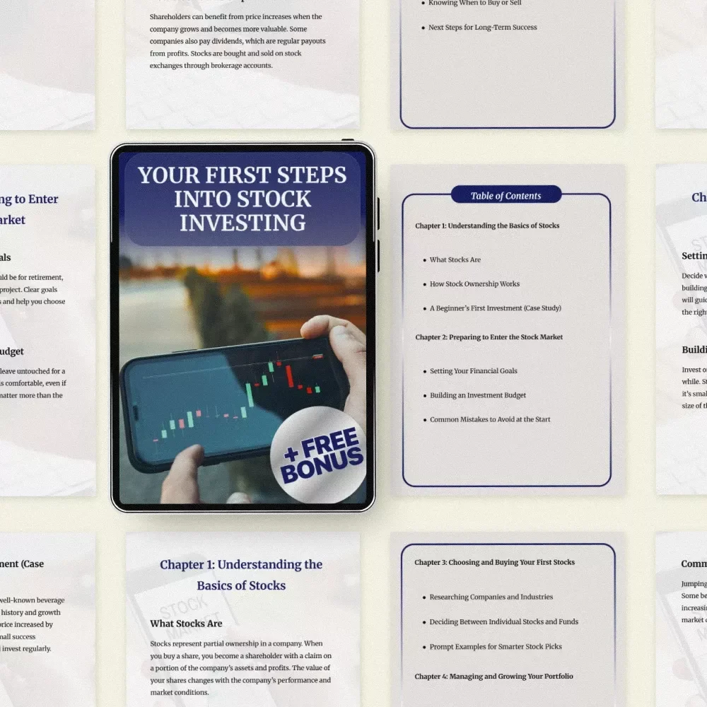Your First Steps into Stock Investing: A Complete Beginner's Guide to Stocks, Stock Market Basics, and Smart Investing Tips