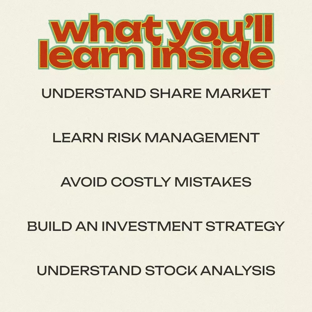 Mastering Share Market Profits: A Beginner’s Guide to Earning from Stocks, Dividends & More | Digital Download eBook