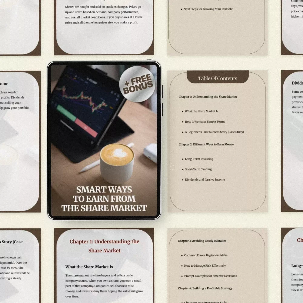 Smart Ways to Earn from the Share Market: A Complete Beginner's Guide to Investing, Trading, and Earning Passive Income