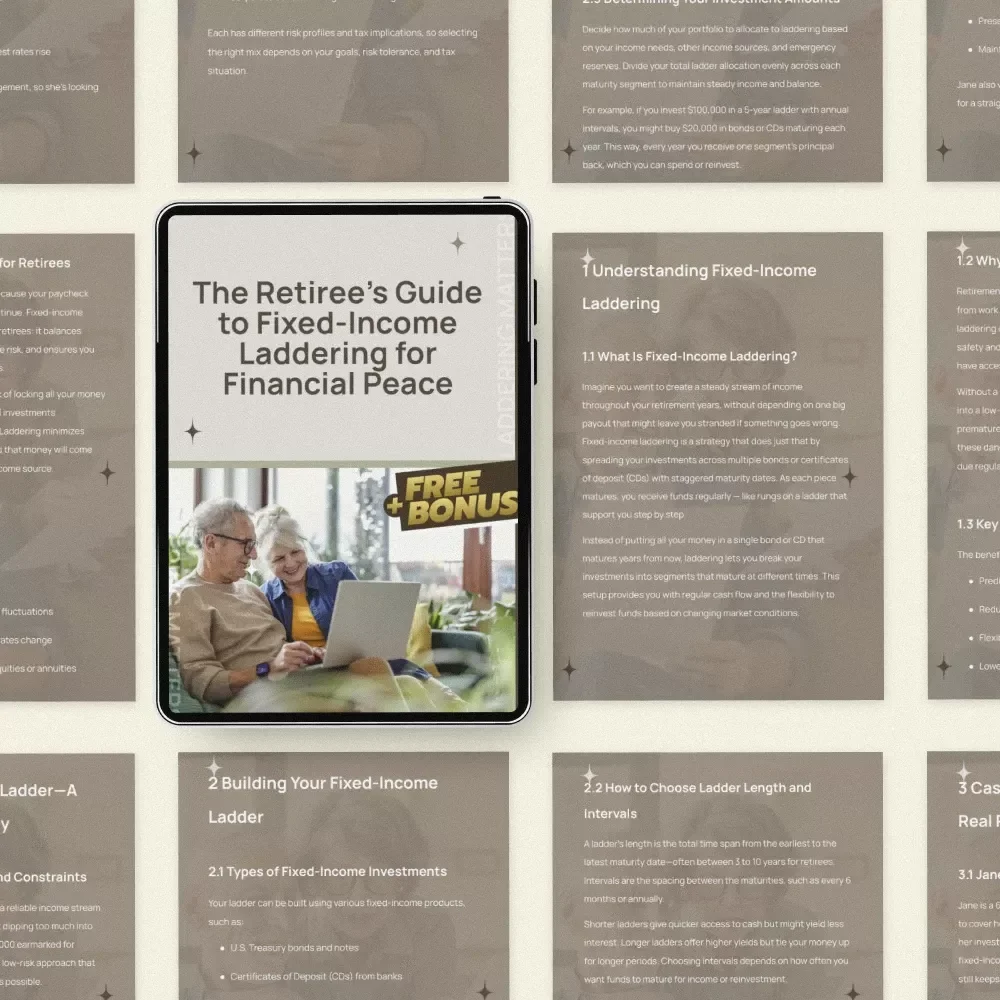 The Retiree’s Guide to Fixed-Income Laddering for Financial Peace | Fixed-Income Laddering for Retirees eBook | Retirement Income Planning Digital Download