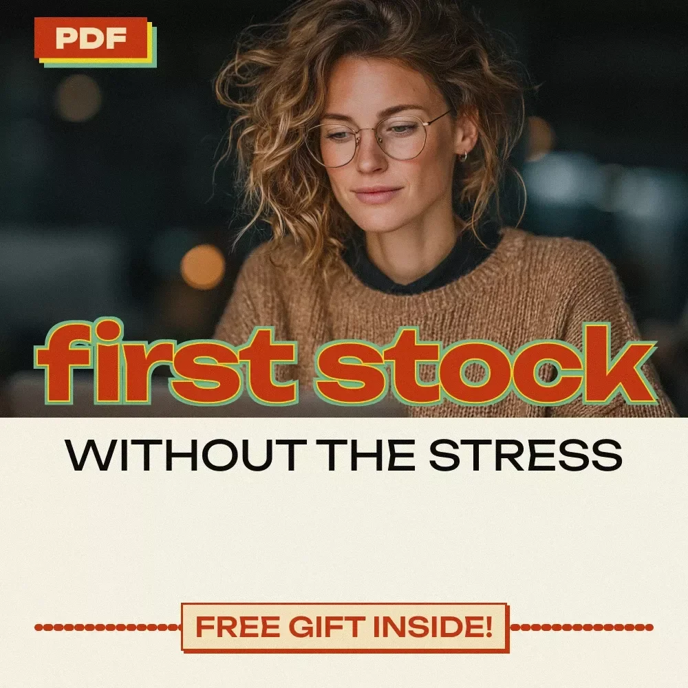 Buy Your First Stock Without the Stress – Beginner Investing eBook Guide on how to buy company stocks, Step-by-Step Stock Market Starter Checklist & Wealth Building Blueprint