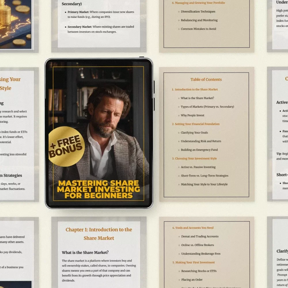 Mastering Share Market Investing for Beginners - eBook Guide for New Investors