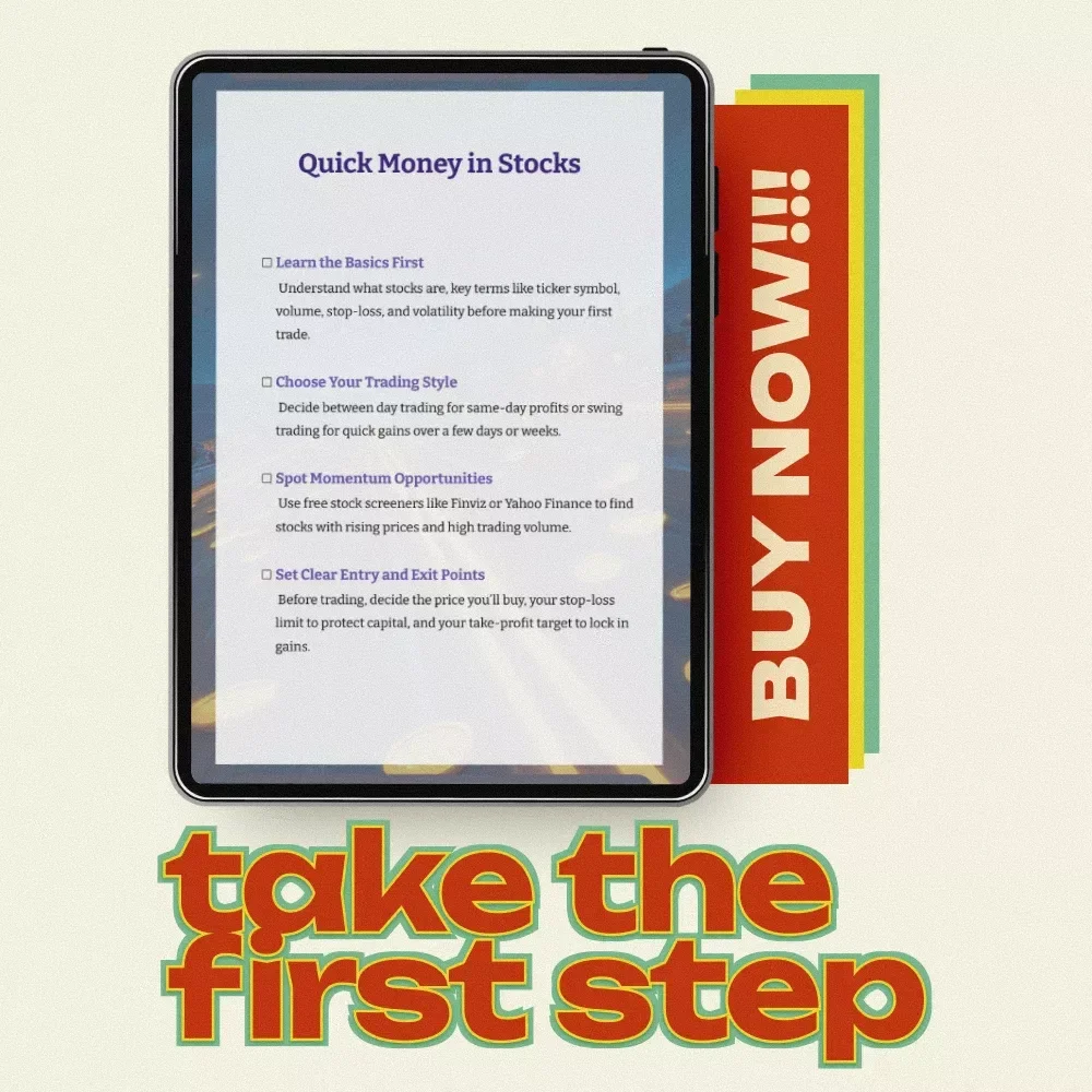 Quick Money in Stocks Checklist – How to Make Quick Money in Stocks Digital Download Guide