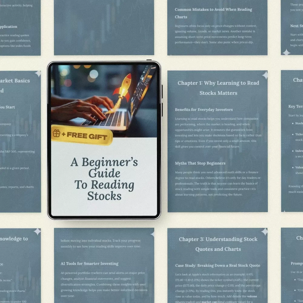 A Beginner’s Guide to Reading Stocks – How to Read Stocks for Beginners, Stock Market Basics & Chart Analysis Digital Download Guide