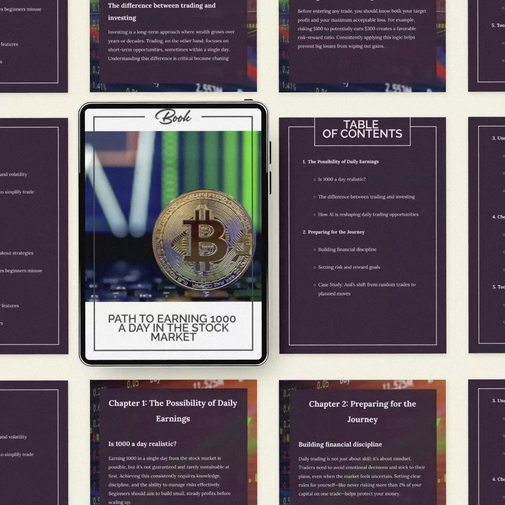 Path to Earning 1000 a Day in the Stock Market - Digital Guide eBook