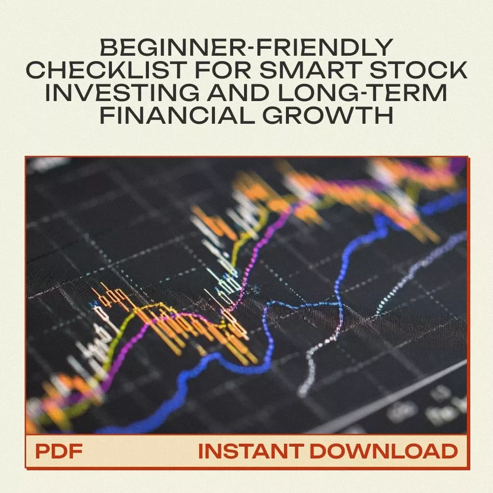 Smart Start Stock Investing Checklist - How to Invest in Stocks for Beginners | Digital Download