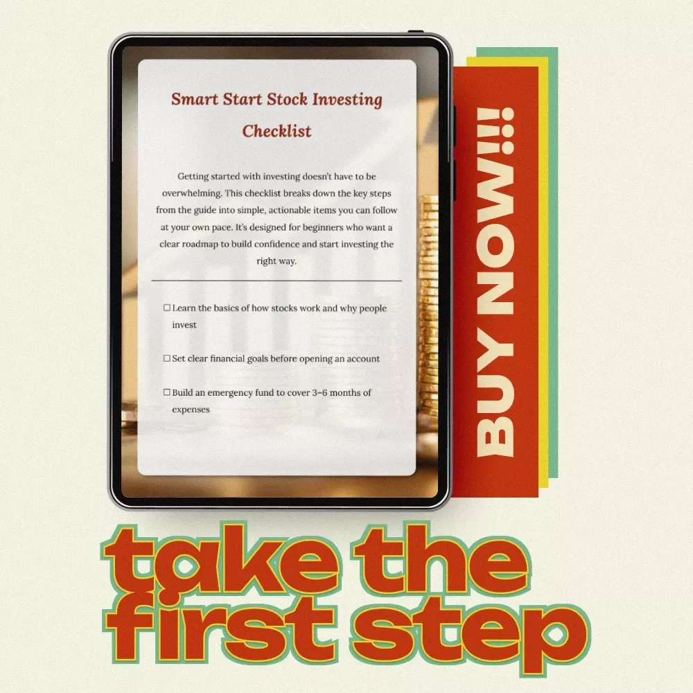 Smart Start Stock Investing Checklist - How to Invest in Stocks for Beginners | Digital Download