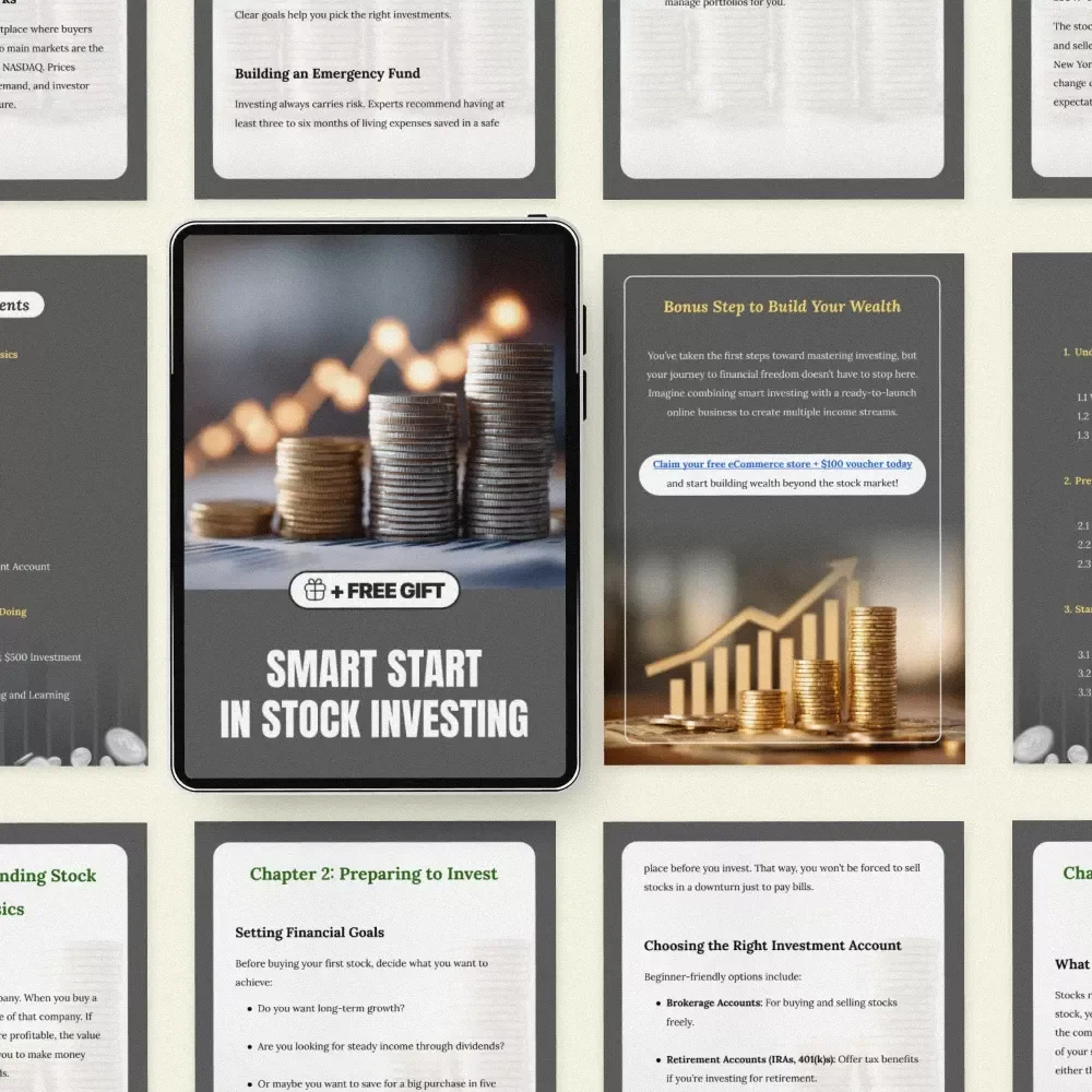 Smart Start in Stock Investing Guide: How to Invest in Stocks for Beginners – eBook and Checklist