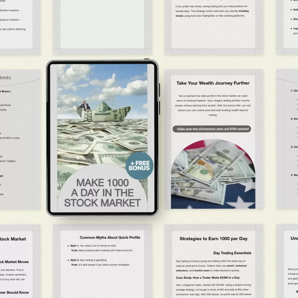 Make 1000 a Day in the Stock Market - The Ultimate Guide to Earning $1000 Daily with Proven Stock Market Strategies