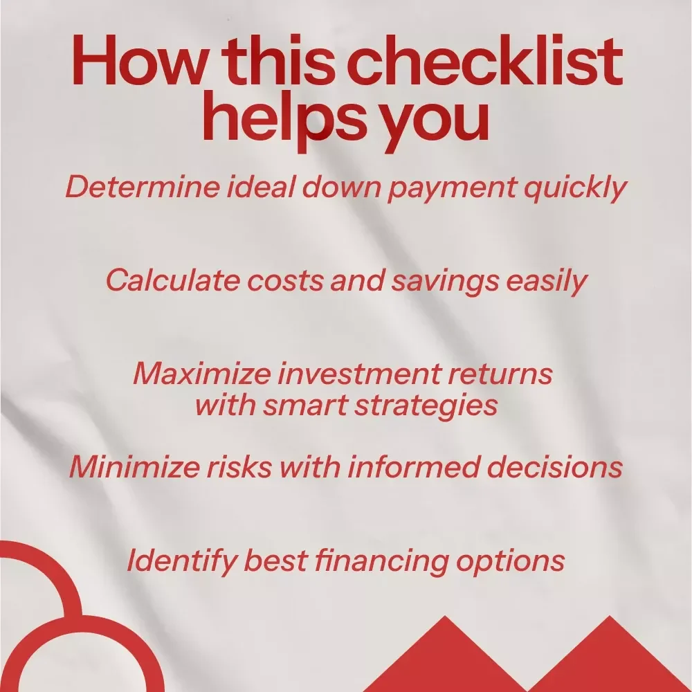 The Real Estate Investment Down Payment Checklist: Your Guide to Securing the Right Down Payment for Investment Property