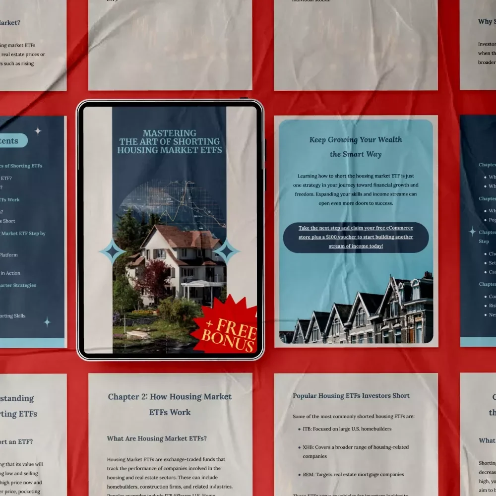 Mastering the Art of Shorting Housing Market ETFs – Complete Guide on how to short housing market etf for Beginners & Active Traders | Digital Download Investment eBook