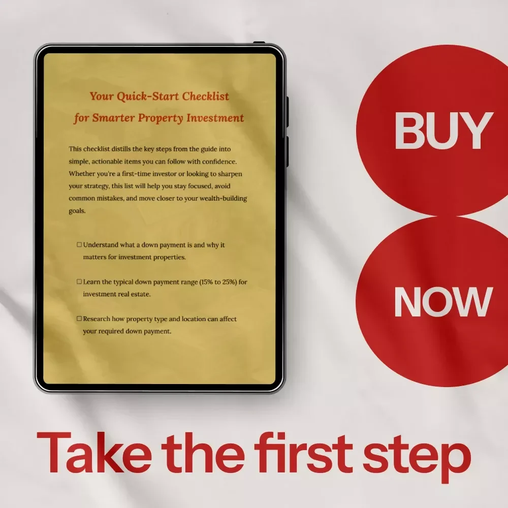 Your Quick-Start Checklist for Smarter Property Investment – Investment Property How Much Down Guide for Confident Real Estate Buyers