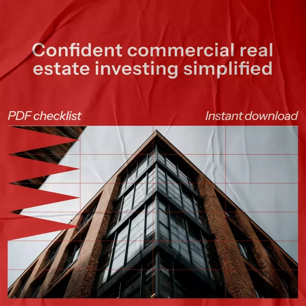 Your No-Stress Commercial Real Estate Starter Checklist | commercial real estate investing for dummies Beginner-Friendly Digital Download