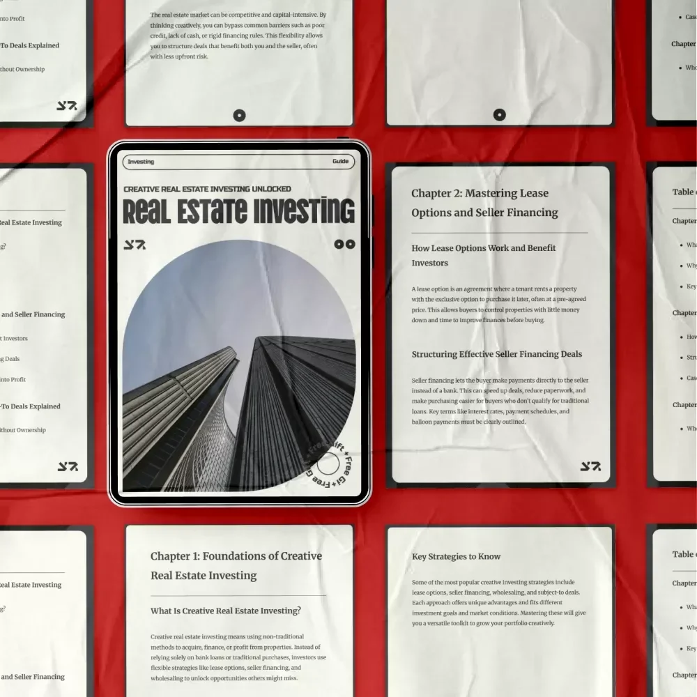 Creative Real Estate Investing Unlocked: The Ultimate Guide to Mastering Lease Options, Seller Financing, Wholesaling, and More