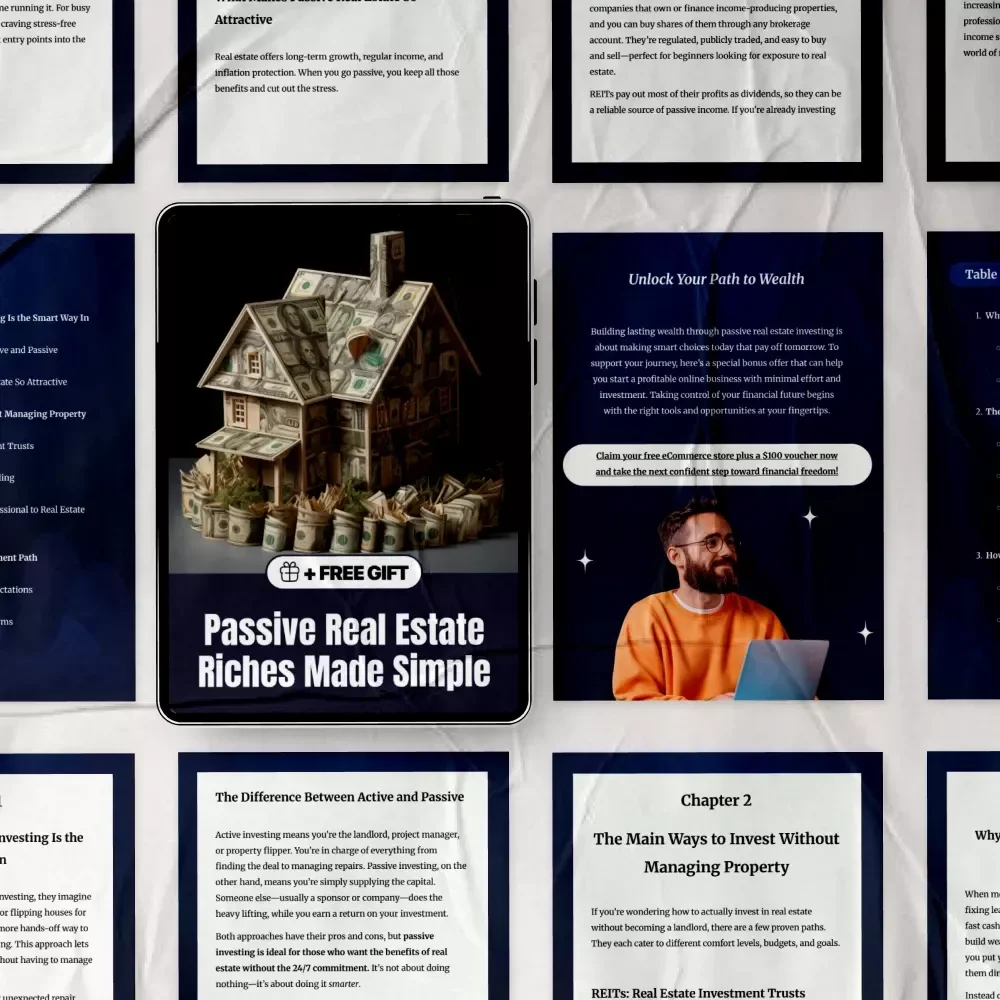 Passive Real Estate Riches Made Simple: Your Ultimate Guide to Smart, Low-Stress Passive Real Estate Investing