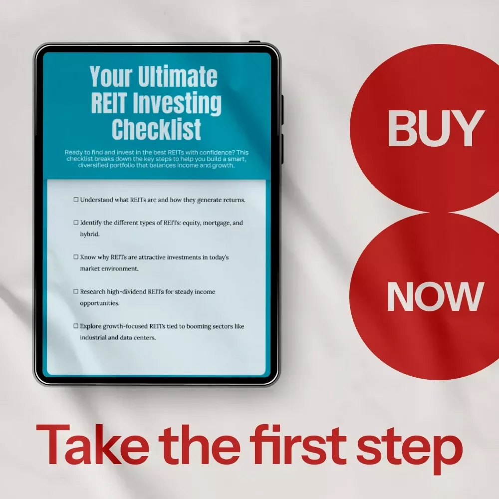 Your Ultimate REIT Investing Checklist | Digital Download Guide to the Best REITs to Buy Now for Passive Income & Smart Portfolio Growth