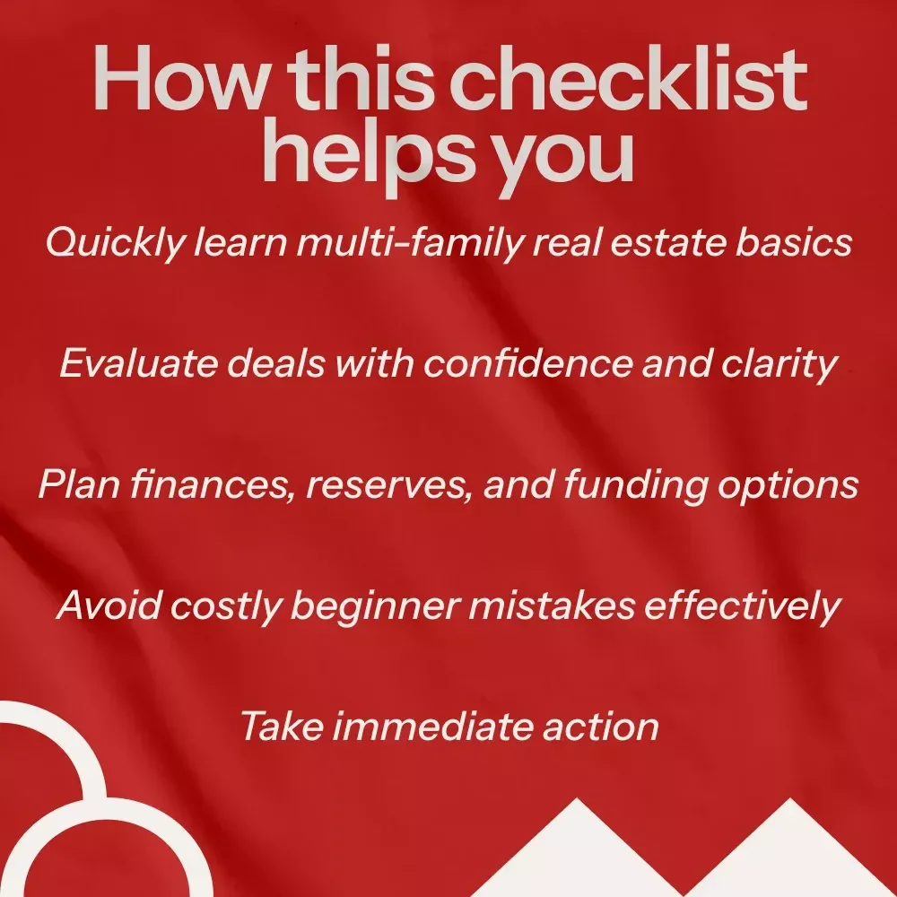 Multi-Family Real Estate Quick-Start Checklist for Beginners – Step-by-Step Guide to Multi Family Real Estate Investing for Beginners