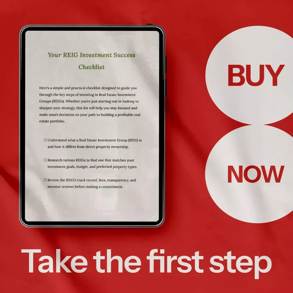 Your REIG Investment Success Checklist: A Step-by-Step Guide on how to invest in reig for Passive Income & Smart Real Estate Investing