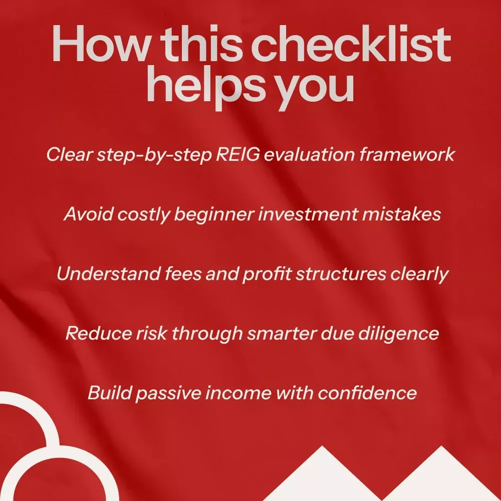 Your REIG Investment Success Checklist: A Step-by-Step Guide on how to invest in reig for Passive Income & Smart Real Estate Investing