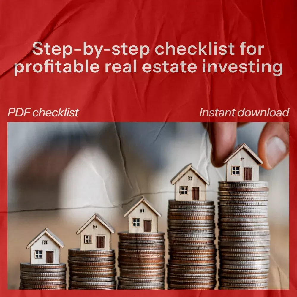 Smart Steps to Real Estate Success Checklist – How to Make Money Off Property, Beginner to Advanced Property Investment Guide, Rental & Flipping Strategy Planner