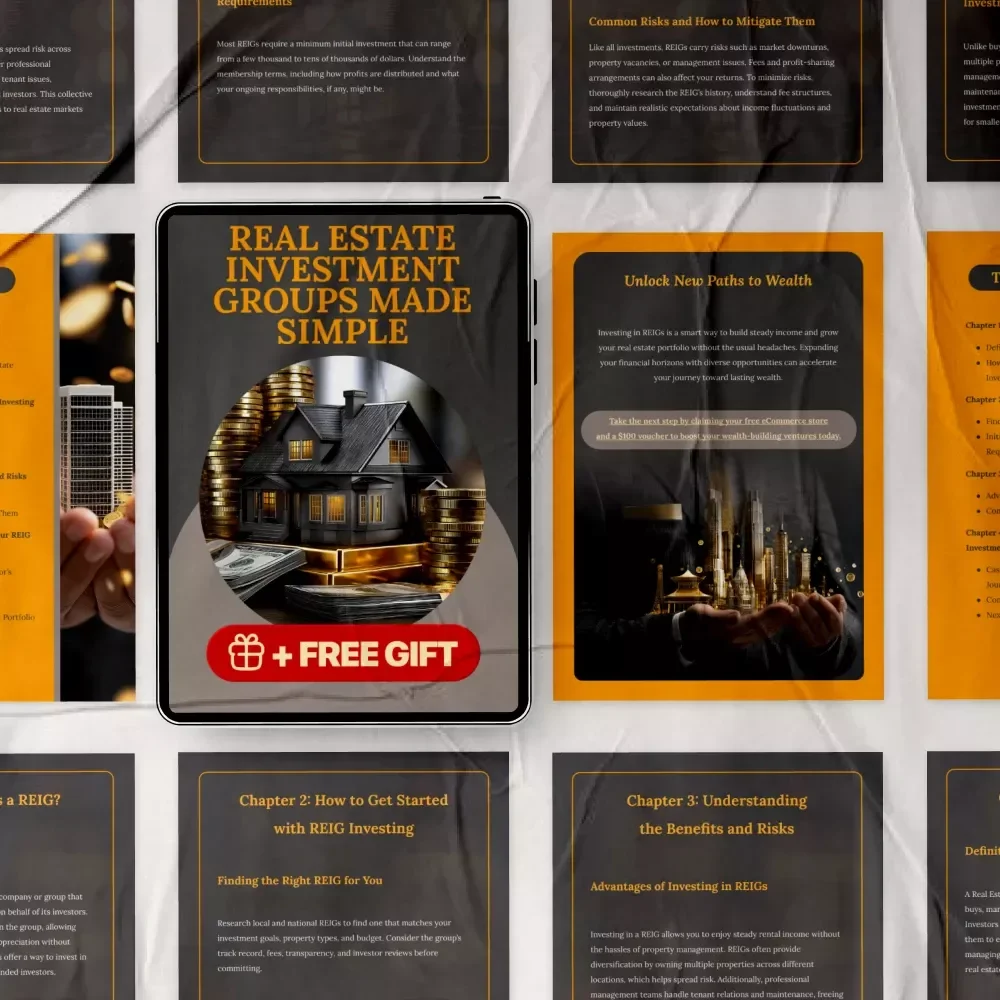 Real Estate Investment Groups Made Simple – Beginner-Friendly Guide on How to Invest in REIG | Digital Download REIG Investing eBook