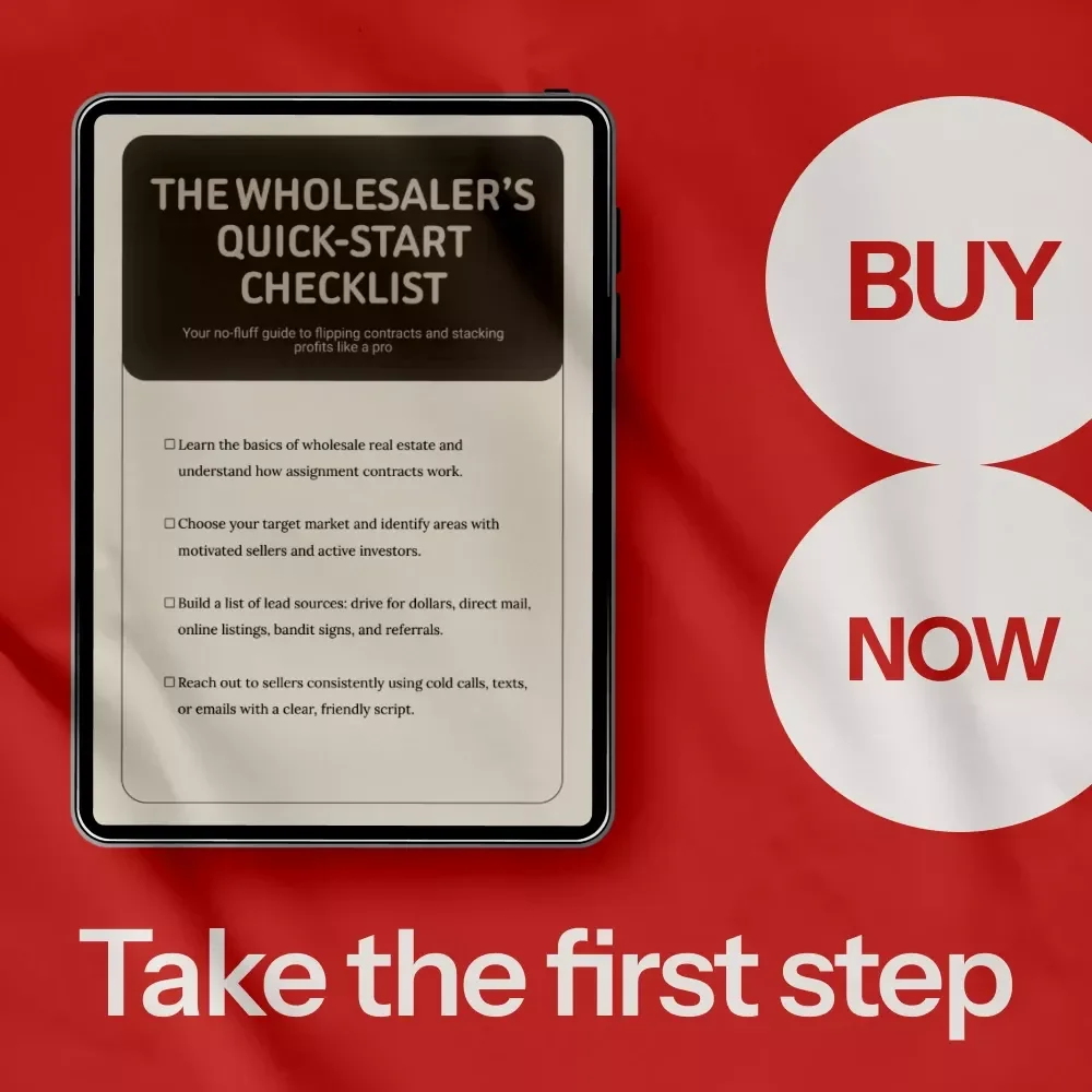 The Wholesaler’s Quick-Start Checklist - Your Guide to Wholesale Real Estate Investing Success