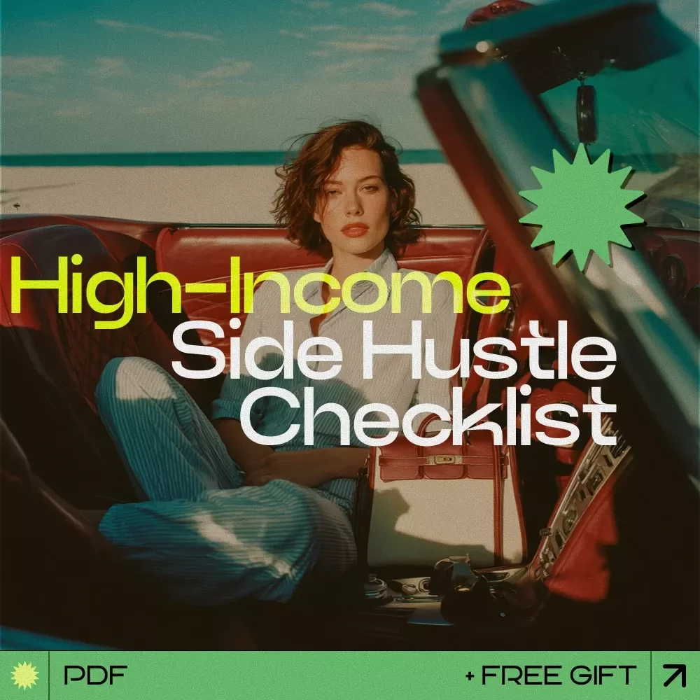 High-Income Side Hustle Checklist | High-Income Skills for Side Hustle Printable Guide | Digital Download for Beginners & Creators