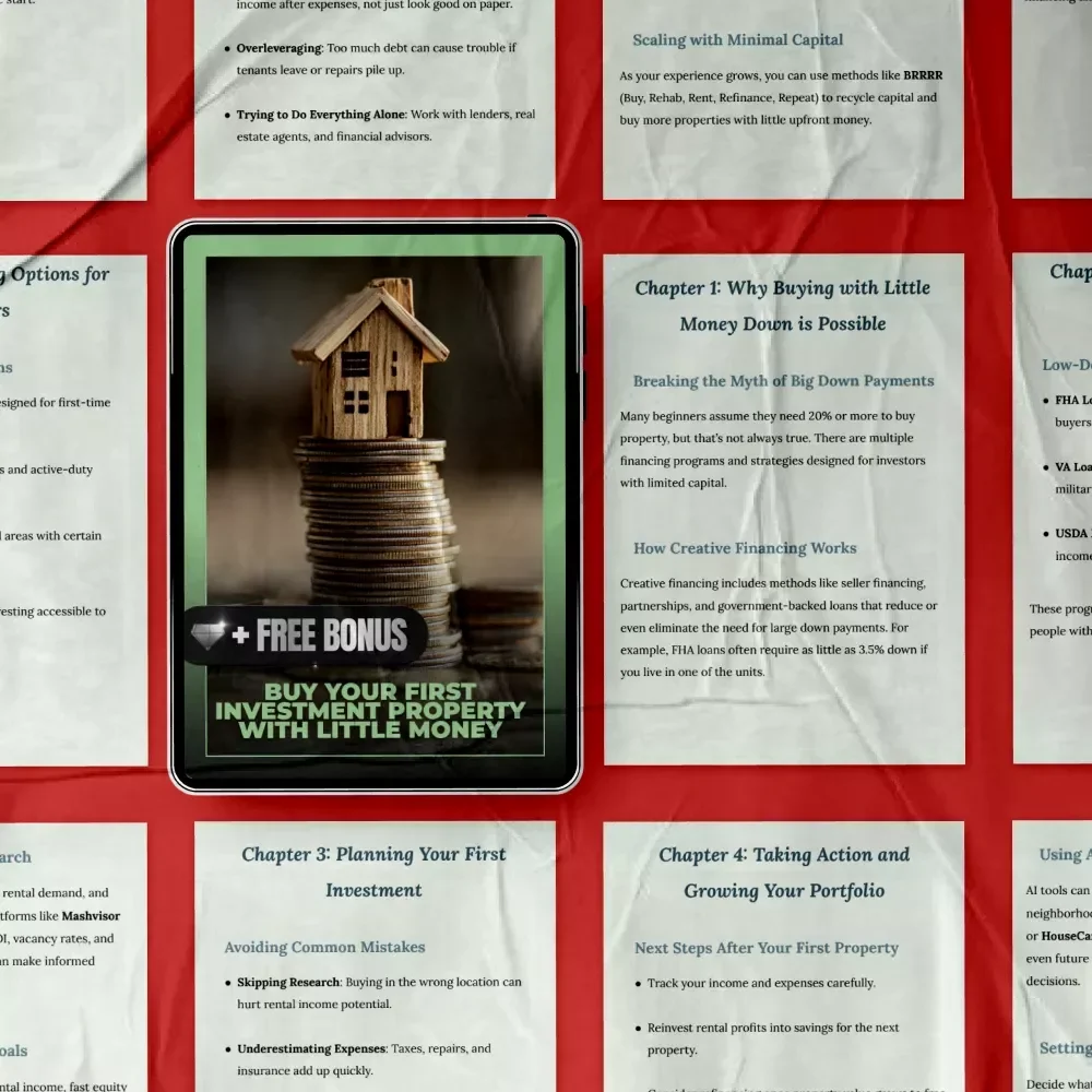 Buy Your First Investment Property with Little Money – A Beginner’s Guide on how to buy an investment property with little money down, Creative Financing & Smart Scaling Strategies