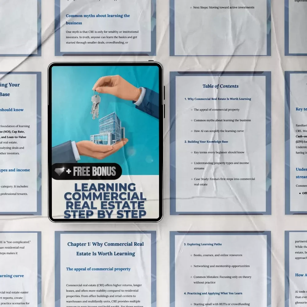 Learning Commercial Real Estate Step by Step: A Beginner's Guide to Mastering the Market with AI and Practical Tips