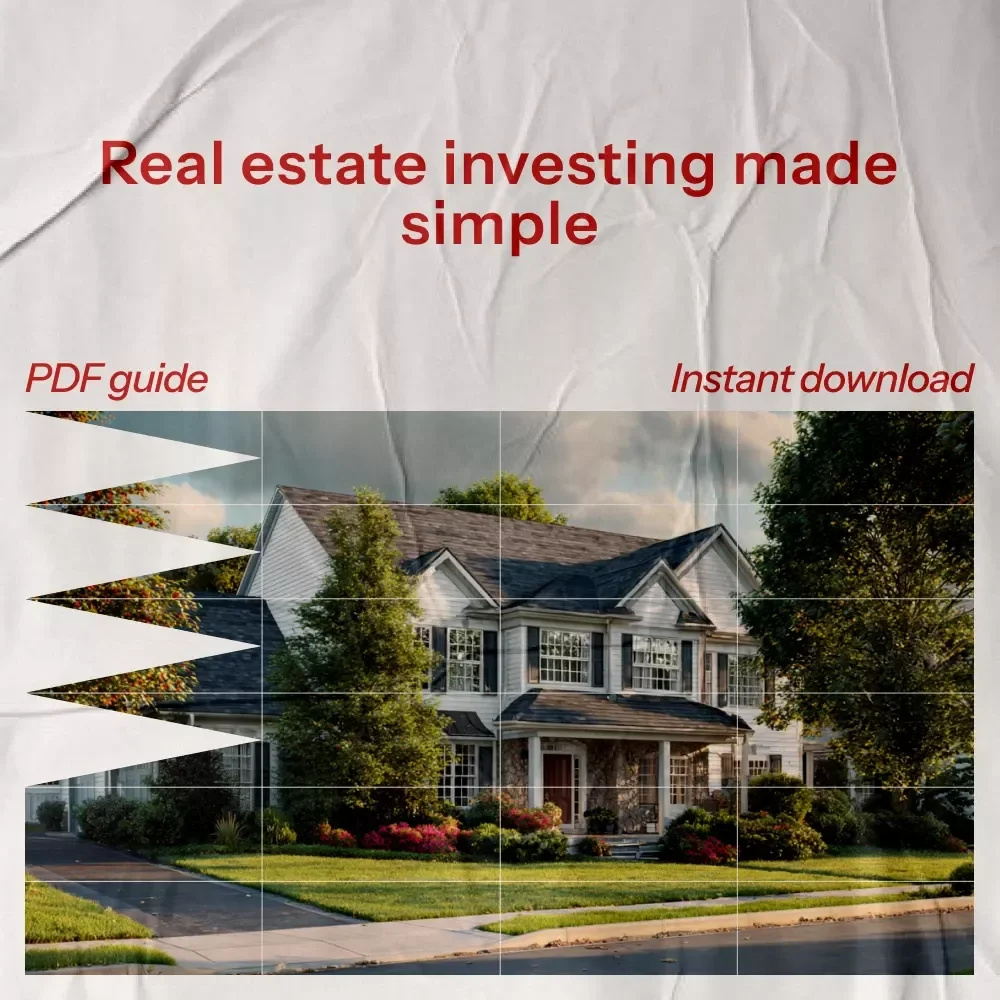 Your First Step Into Real Estate Investing – A Beginner’s Guide on how to get started in real estate investing, Build Passive Income & Create Long-Term Wealth (Digital eBook Download)