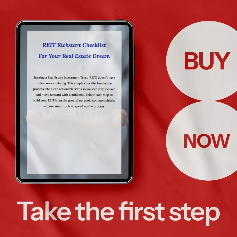 REIT Kickstart Checklist For Your Real Estate Dream | How to Start a REIT Step-by-Step Digital Download for Beginners & Investors