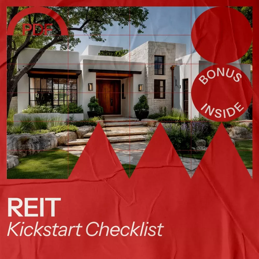 REIT Kickstart Checklist For Your Real Estate Dream | How to Start a REIT Step-by-Step Digital Download for Beginners & Investors