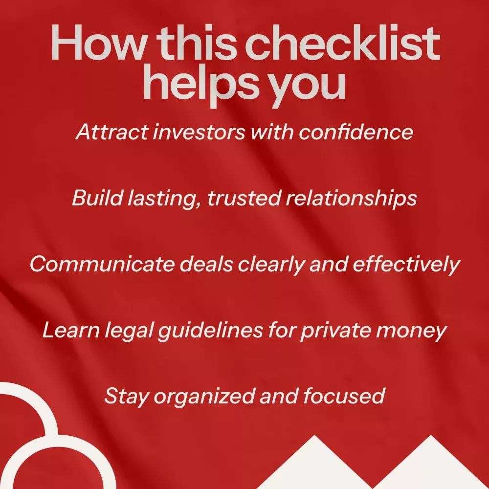 Private Money Playbook Checklist: A Step-by-Step Guide to Finding Private Investors for Real Estate Deals