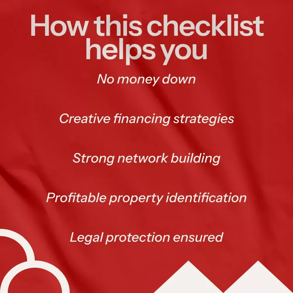 No-Money-Down Commercial Real Estate Checklist