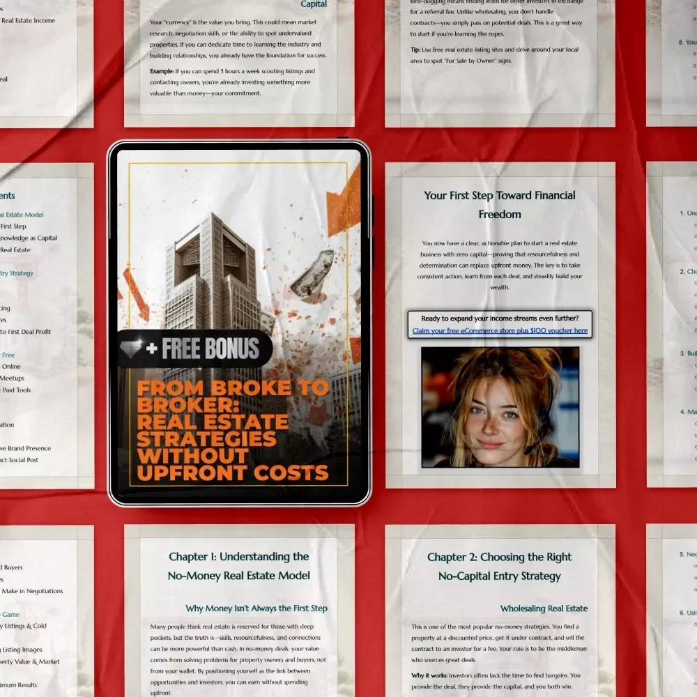 From Broke to Broker: Real Estate Strategies Without Upfront Costs - Learn How to Start Your Real Estate Business Without Money