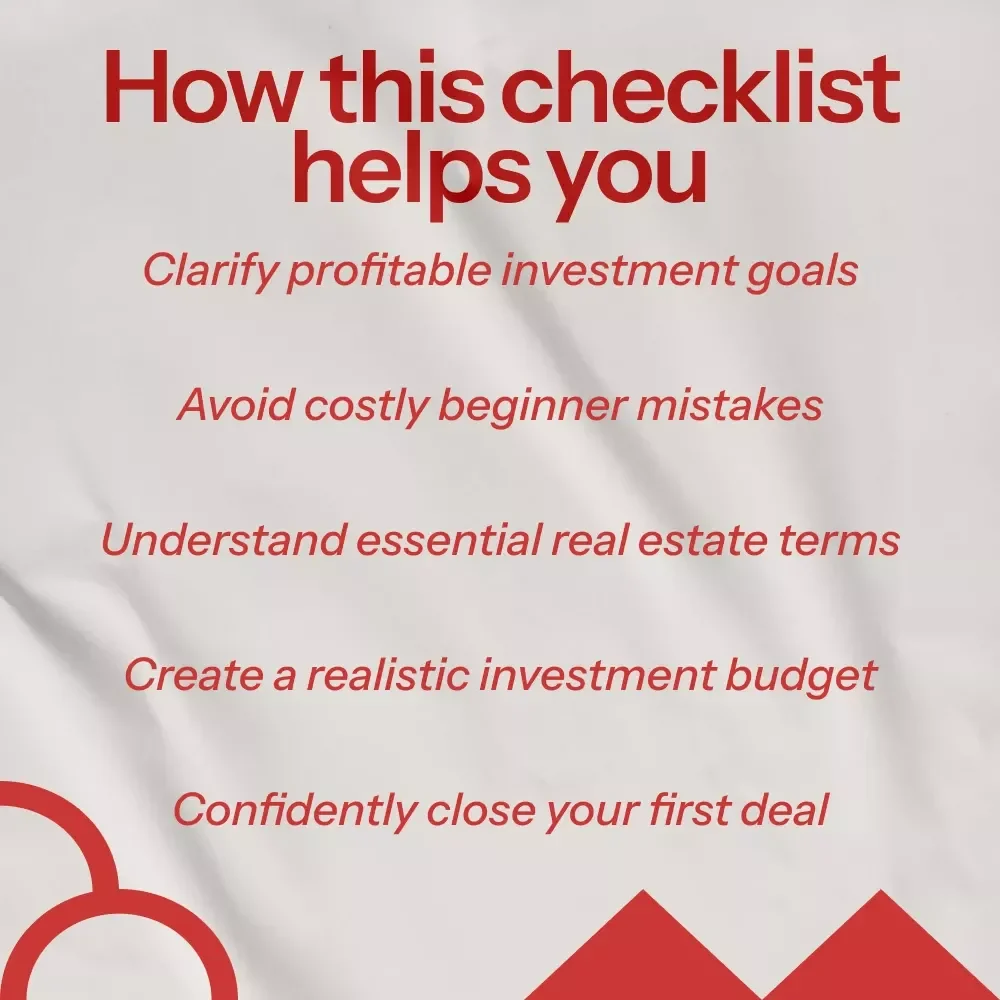 Real Estate Investment Starter Checklist – Beginner’s Guide on how to get a start in real estate, Step-by-Step Real Estate Investing Digital Download