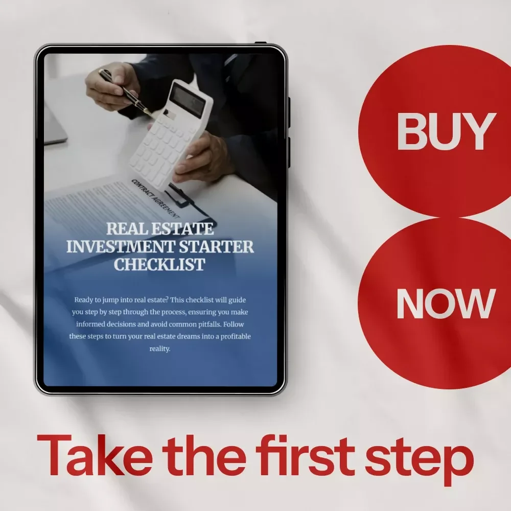 Real Estate Investment Starter Checklist – Beginner’s Guide on how to get a start in real estate, Step-by-Step Real Estate Investing Digital Download