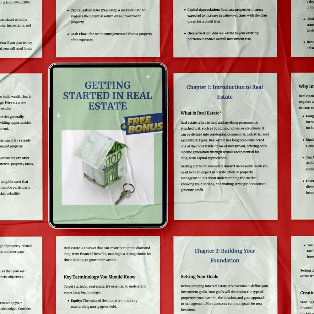 Getting Started in Real Estate: A Beginner-Friendly Guide on How to Get a Start in Real Estate & Build Your First Investment Portfolio