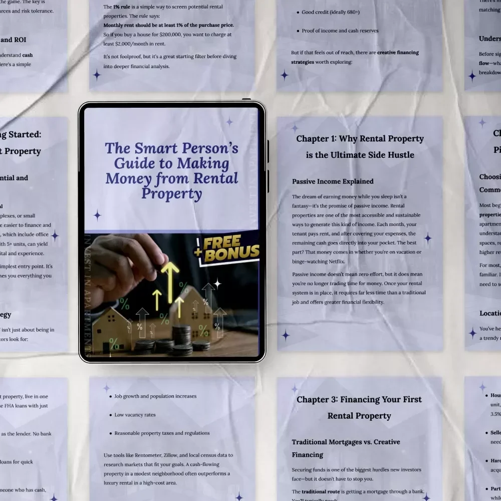 The Smart Person’s Guide to Making Money from Rental Property | Complete eBook on how to make money from a rental property | Real Estate Investing & Passive Income Blueprint