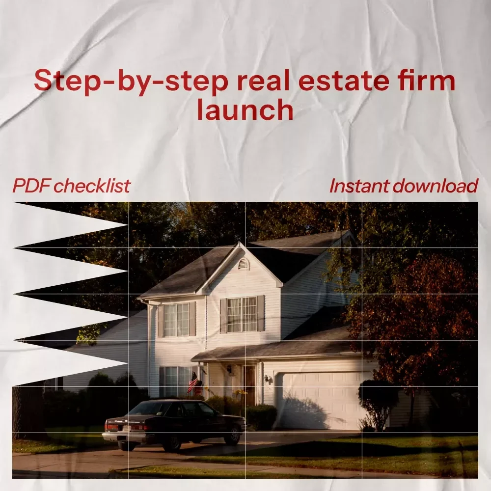 Real Estate Investment Firm Startup Checklist – How to Start a Real Estate Investment Firm Step-by-Step Digital Download for Entrepreneurs & Property Investors