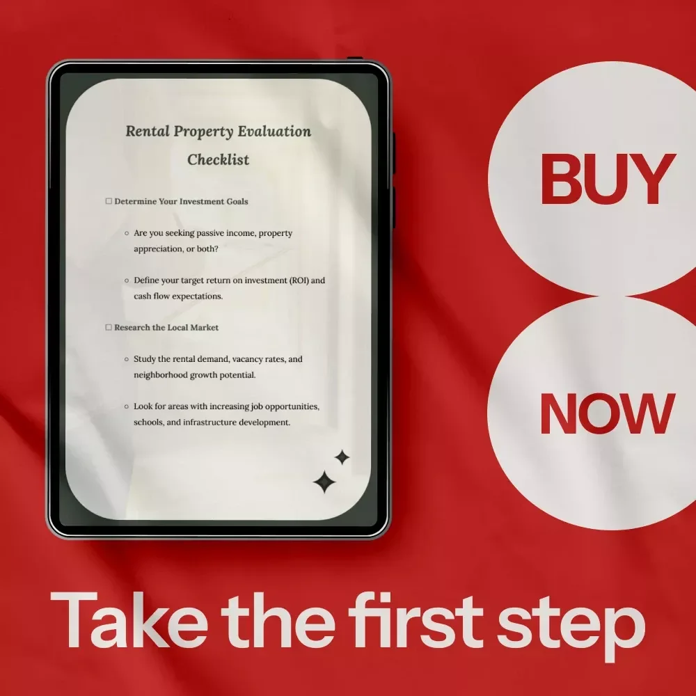 Rental Property Evaluation Checklist – Real Estate Investor Guide on how to evaluate a rental property, Cash Flow & ROI Analysis Worksheet, Instant Digital Download