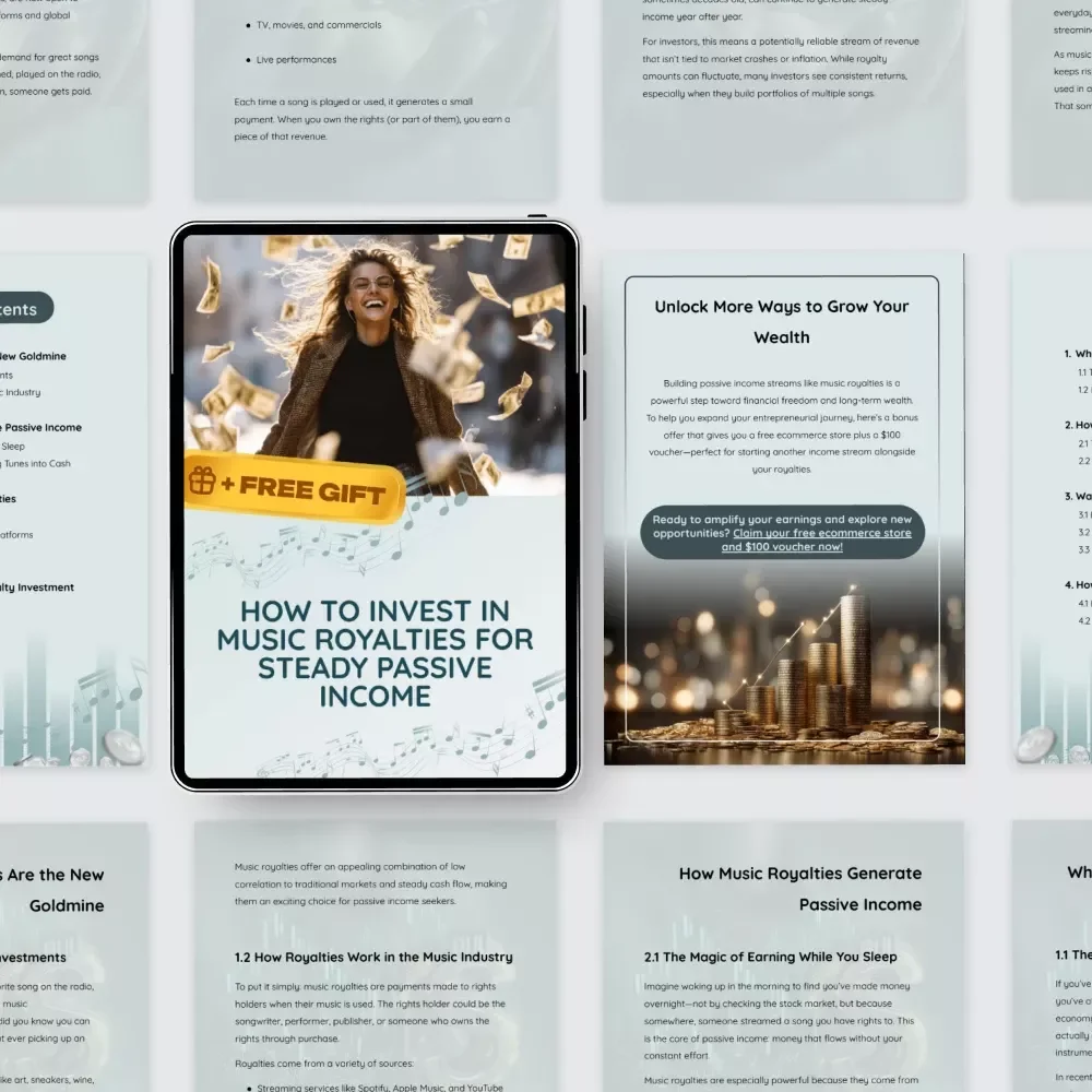 How to Invest in Music Royalties for Steady Passive Income - The Ultimate eBook Guide to Earning Through Music