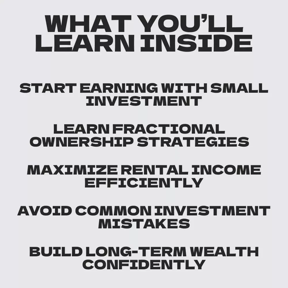 How to Earn Passive Income with Fractional Real Estate Ownership: Ultimate Guide to Fractional Real Estate Ownership Income, Rental Profits, and Smart Investing eBook